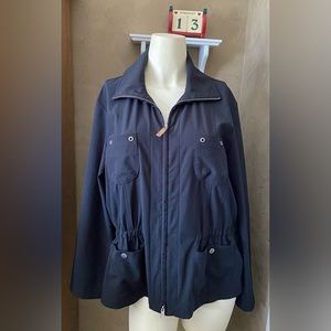 Chico's Zenergy Full Zip Black Basic Jacket Women’s size M  Pockets